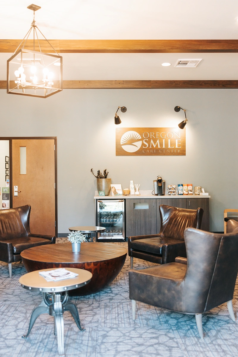 Dental patient waiting area at Oregon Smile Care Center